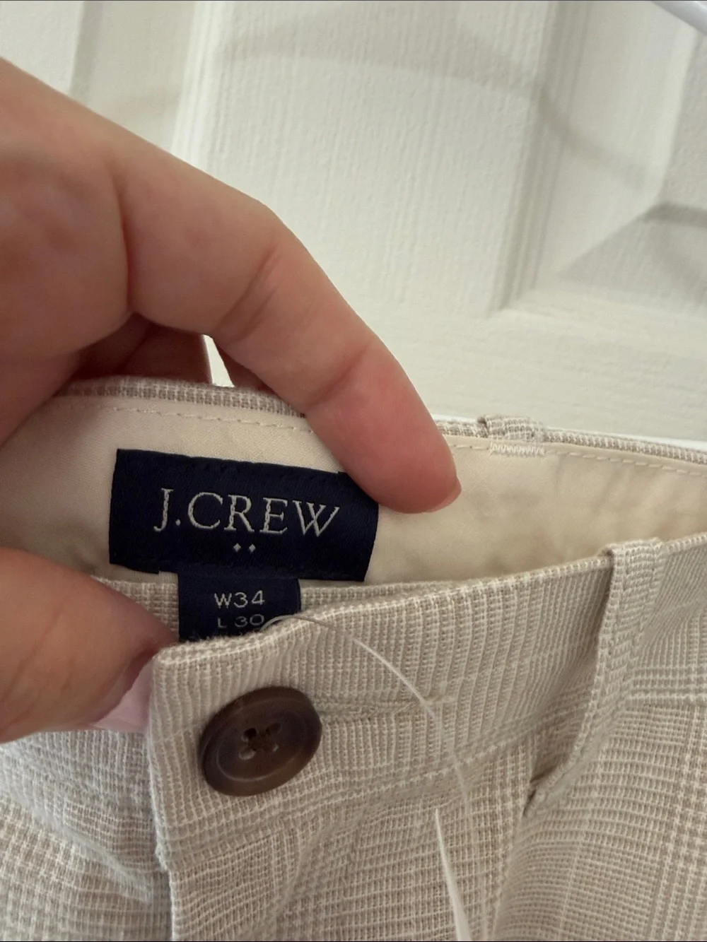 NWT J. Crew Men's Beige linen pants